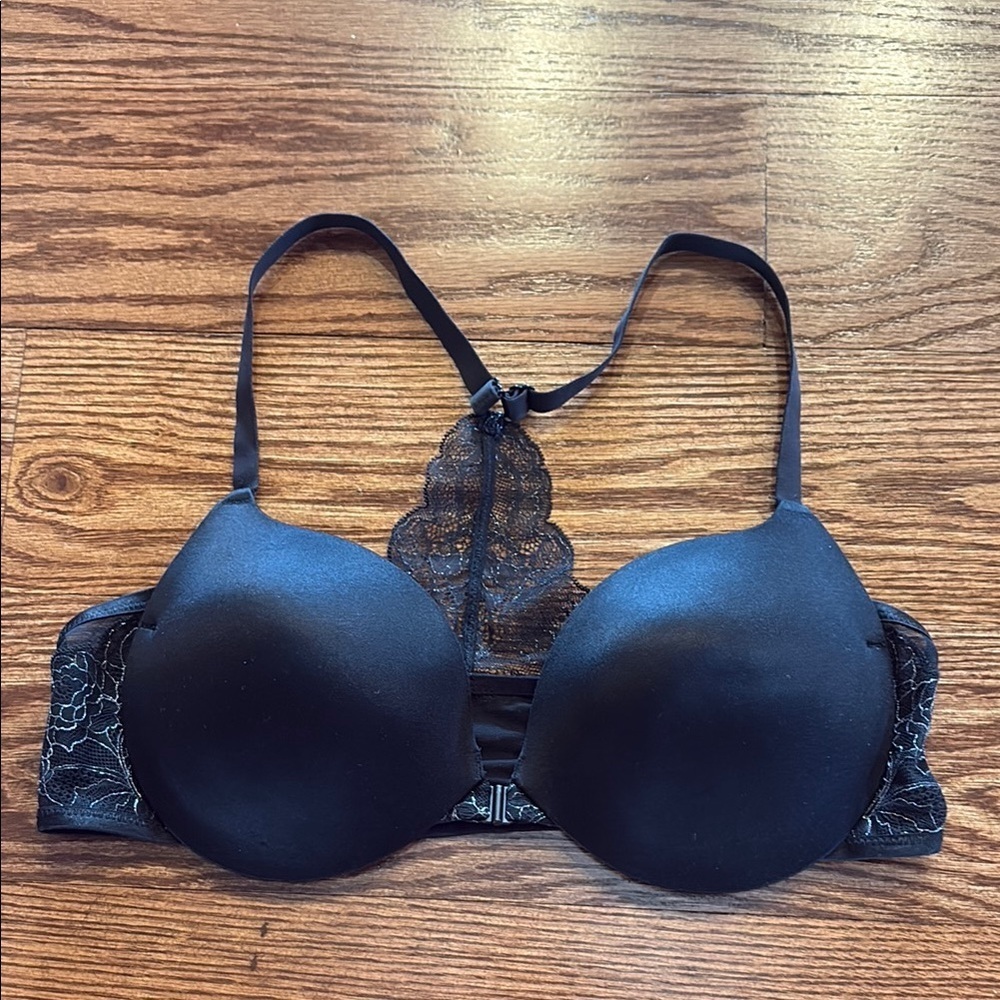 NWOT Maidenform 38C black Lace Love the Lift push up DM9901 Racerback / T back - Picture 2 of 11